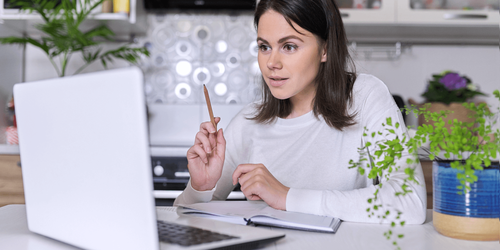 Frustrated job seeker looking for opportunities with a laptop