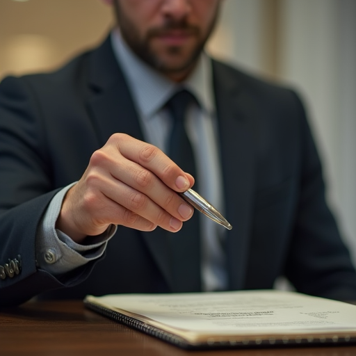 Professional handing over resignation letter to manager during notice period